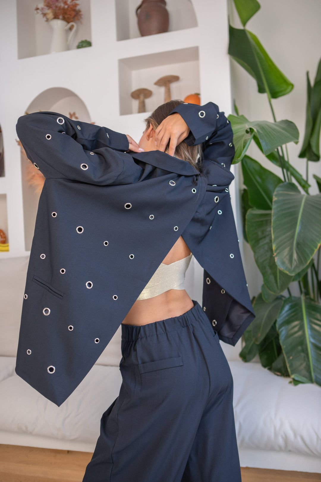 Blazer oversize à œillets Karen - Manteaux et vestes