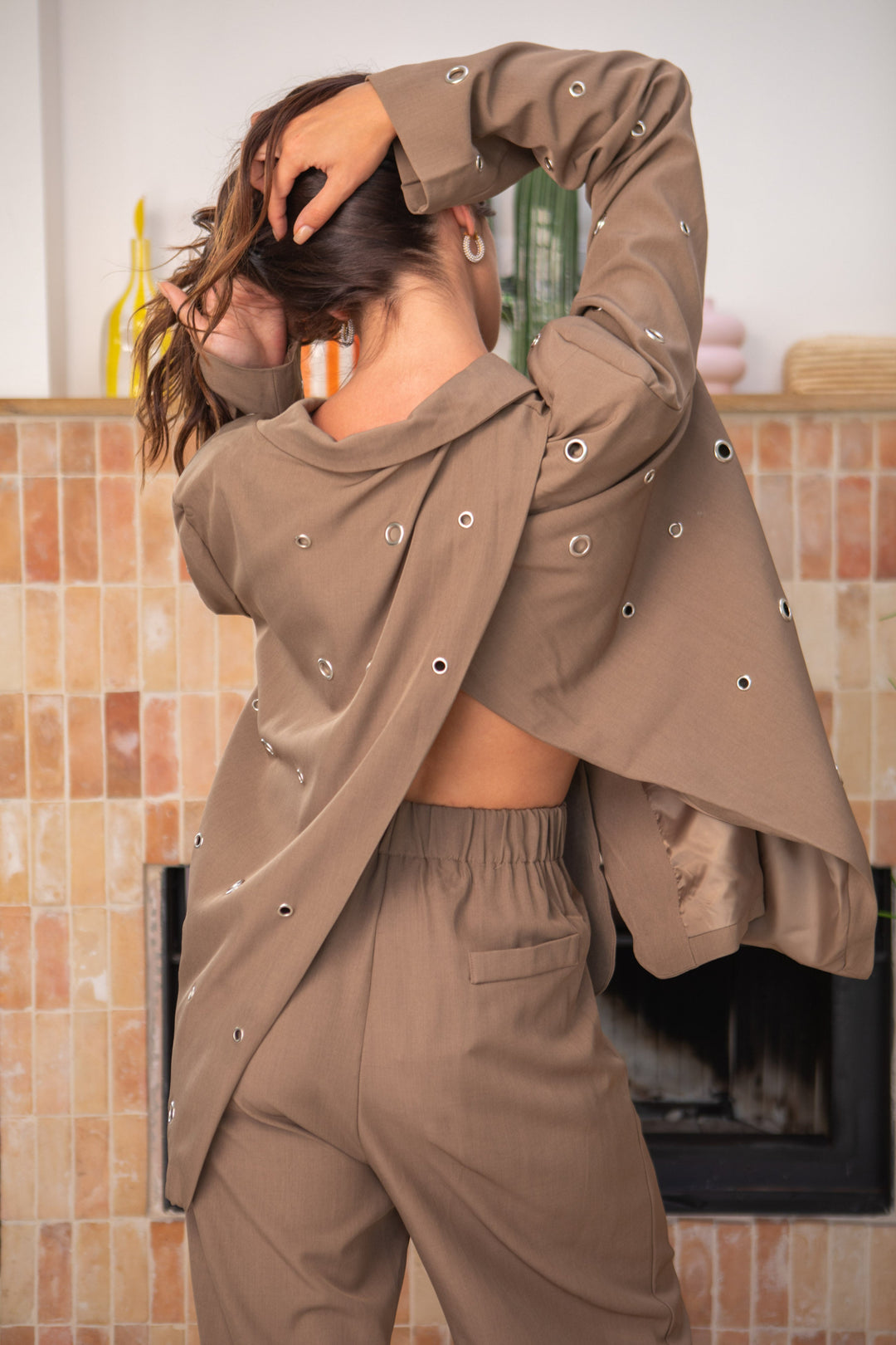 Blazer oversize à œillets Karen - Manteaux et vestes