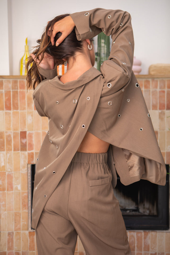 Blazer oversize à œillets Karen - Manteaux et vestes