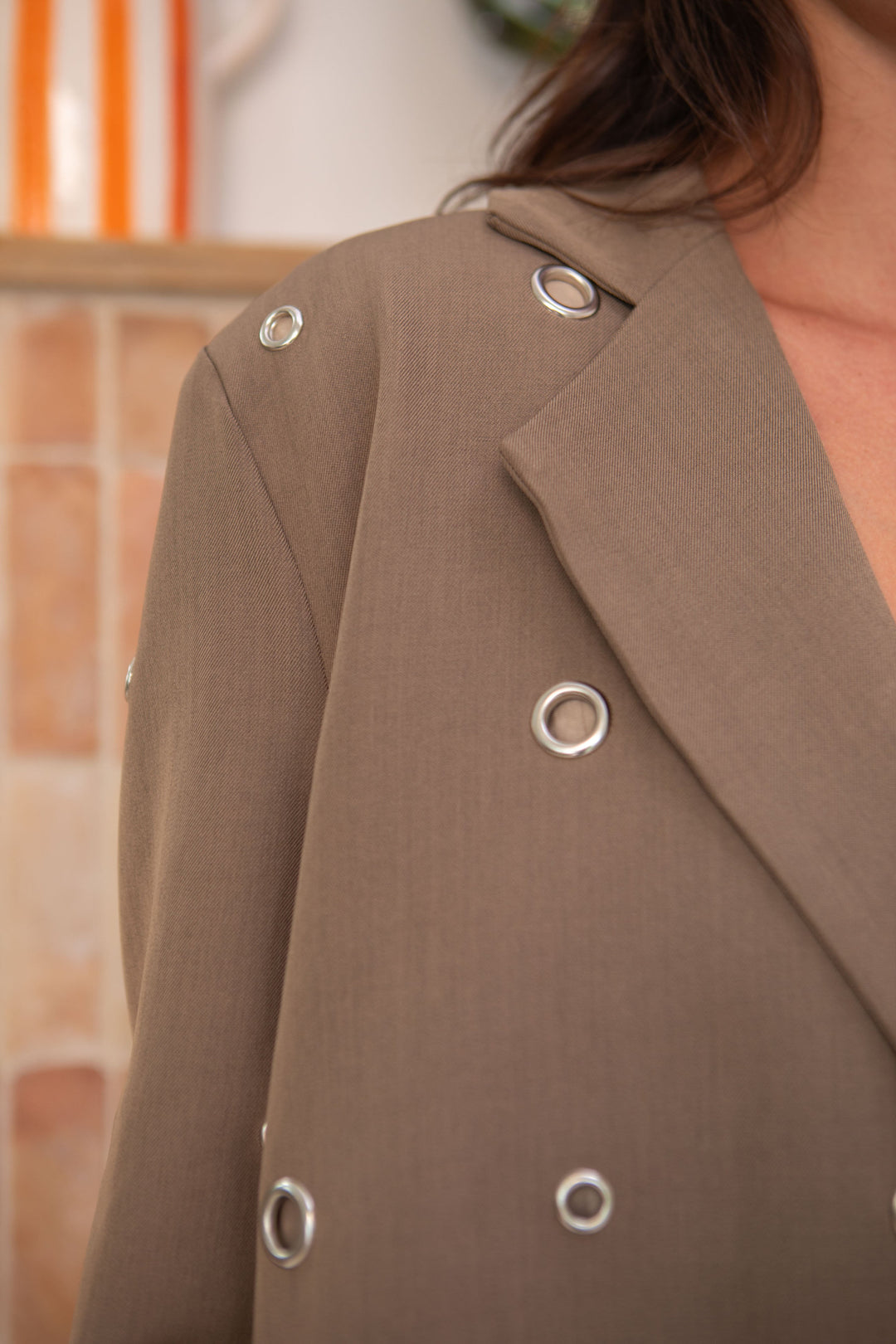 Blazer oversize à œillets Karen - Manteaux et vestes