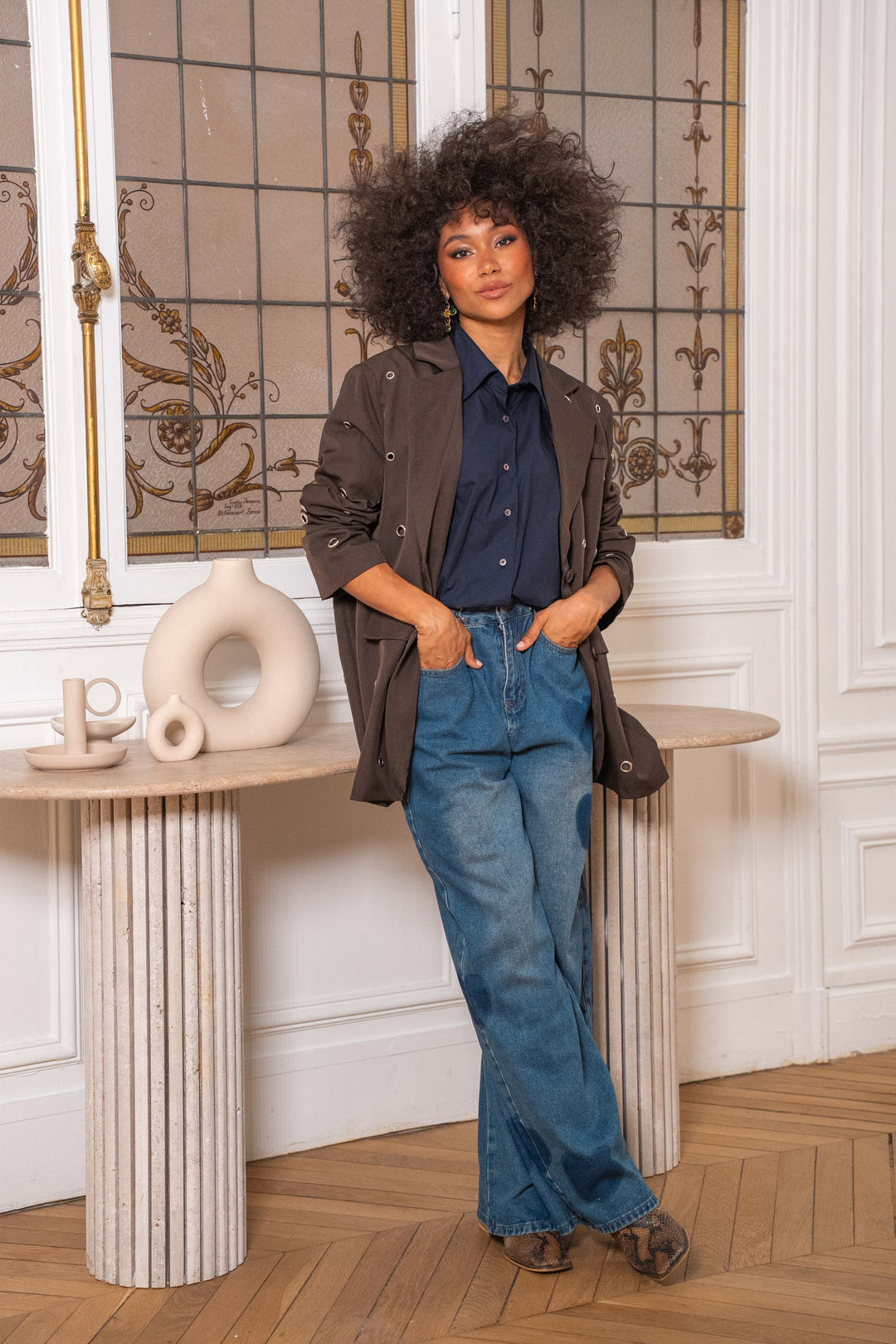 Blazer oversize à œillets Karen - Manteaux et vestes