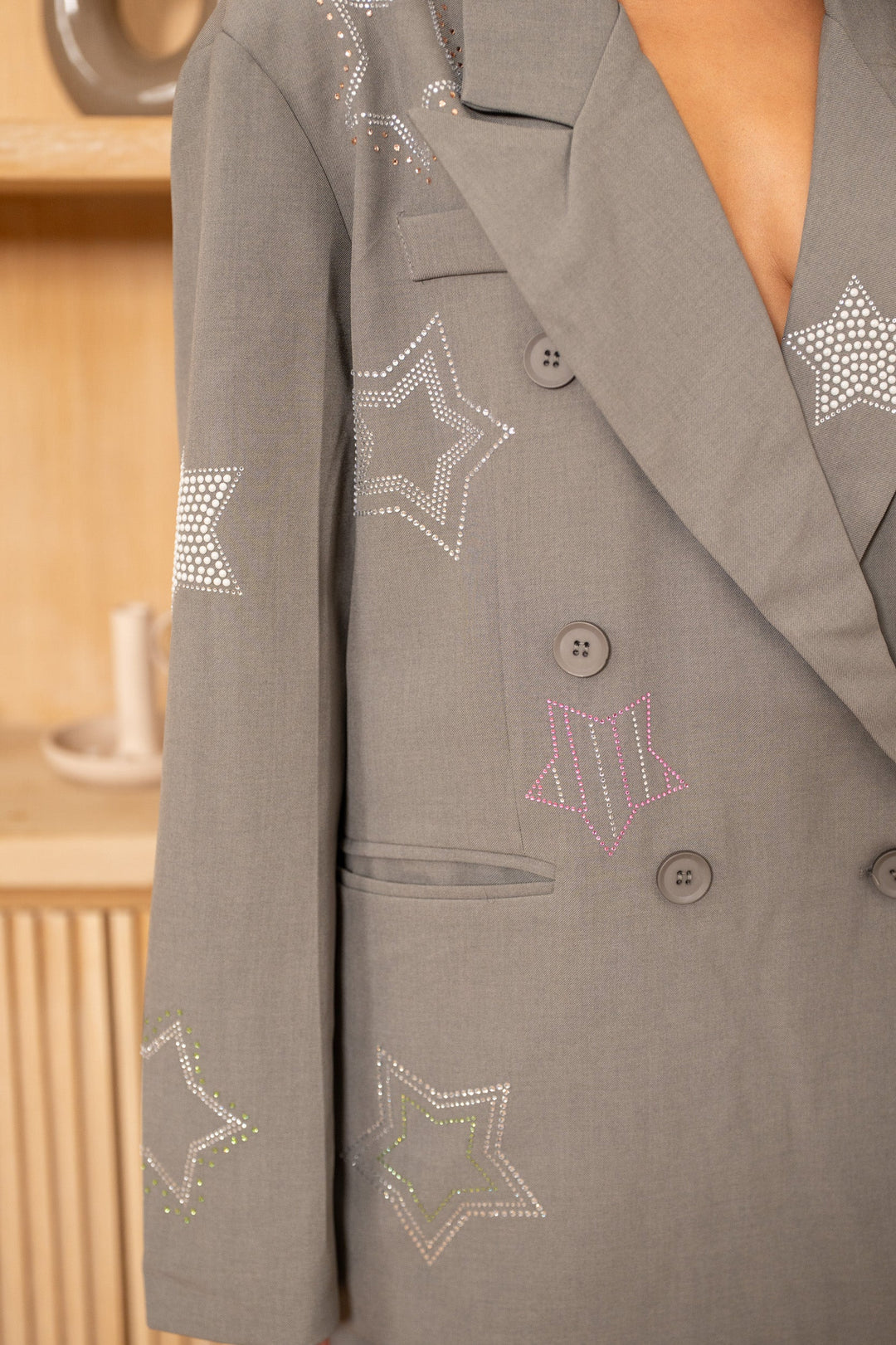 Blazer oversize à strass étoiles Dennis Manteaux et vestes