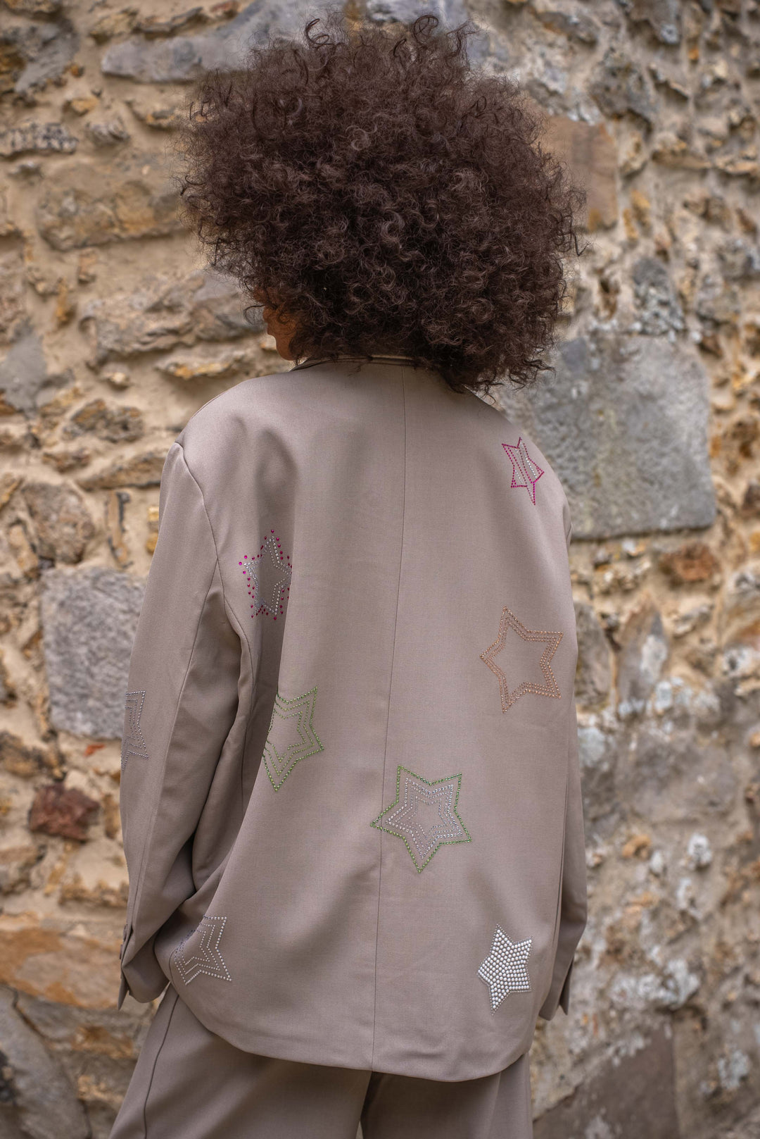 Blazer oversize à strass étoiles Dennis Manteaux et vestes