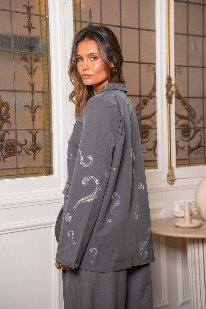Blazer oversize à strass Hazal Manteaux et vestes