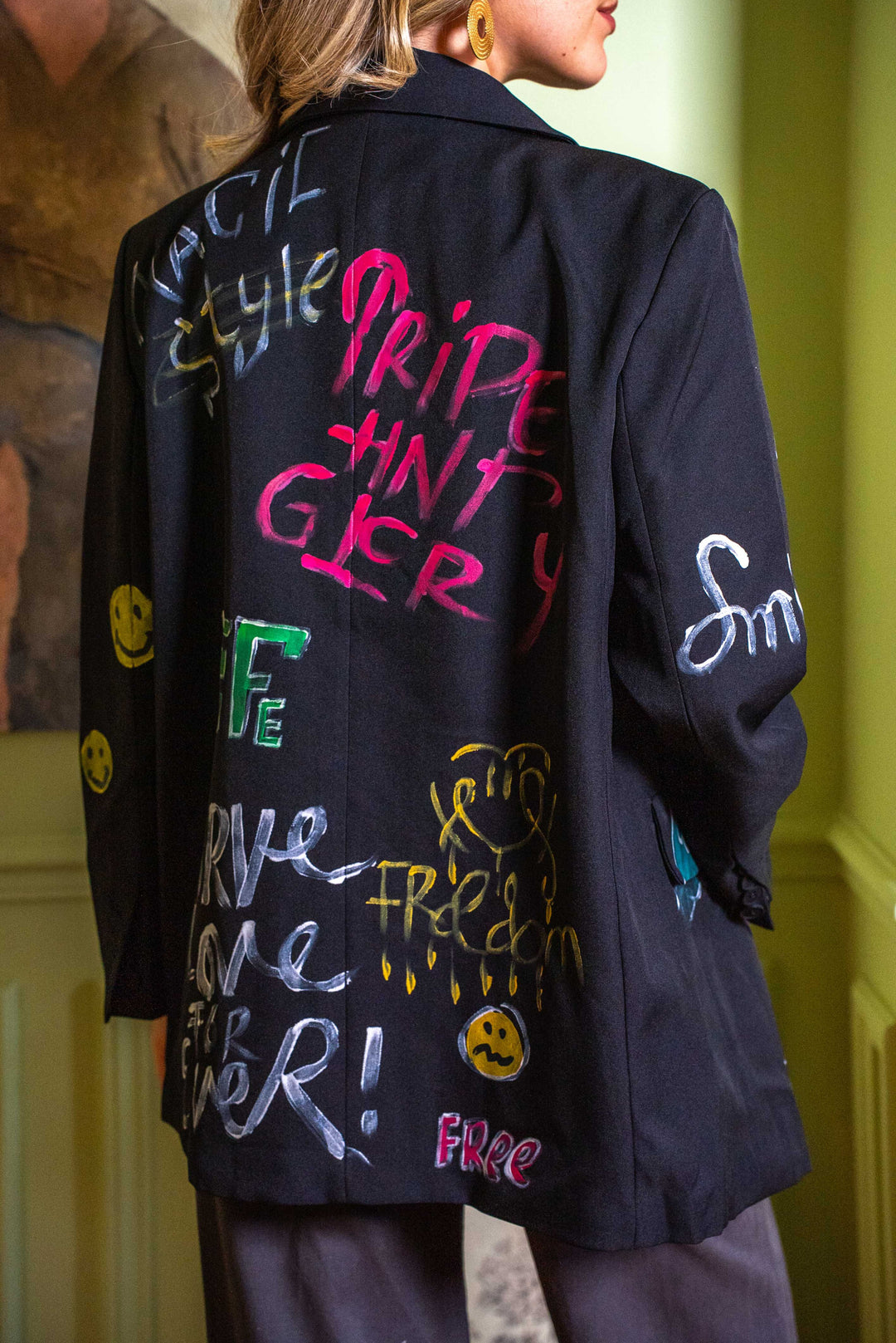 Blazer oversize graffitis Michelle - Manteaux et vestes