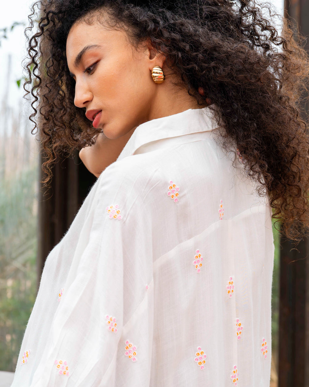 Blouse Ample Boutonnée à Sequins Nisole - Taille unique: 36