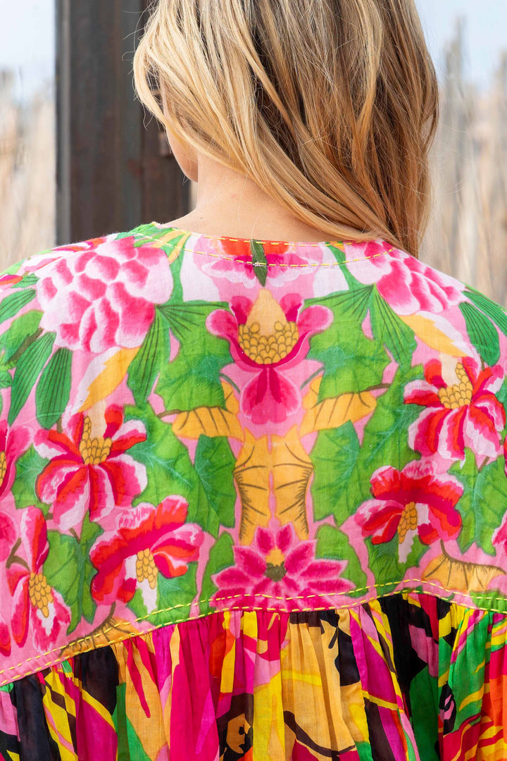 Blouse Ample Col V Topaze - Taille unique 38 - 44 / 20