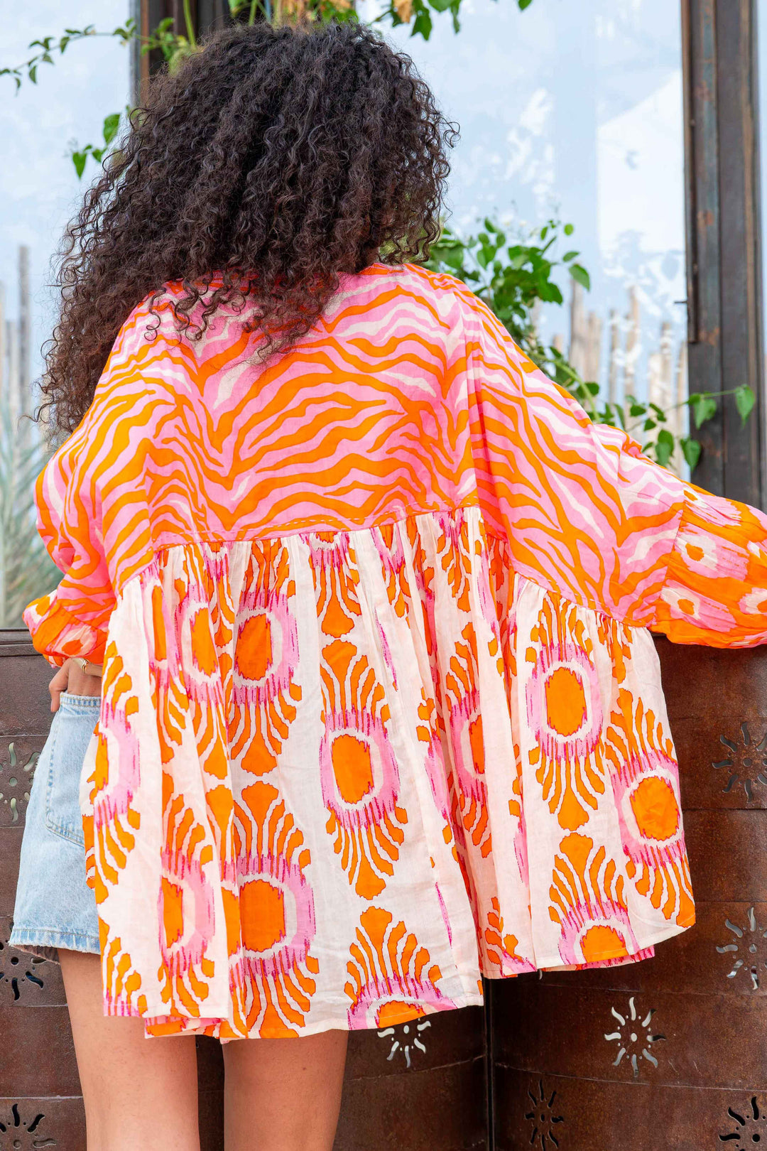Blouse Ample Col V Topaze - Taille unique 38 - 44 / 22