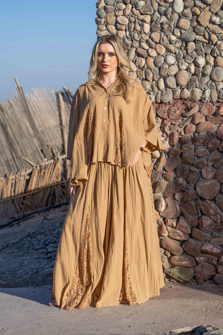 Blouse Ample Détails Dentelle Nana - Taille unique 36-48