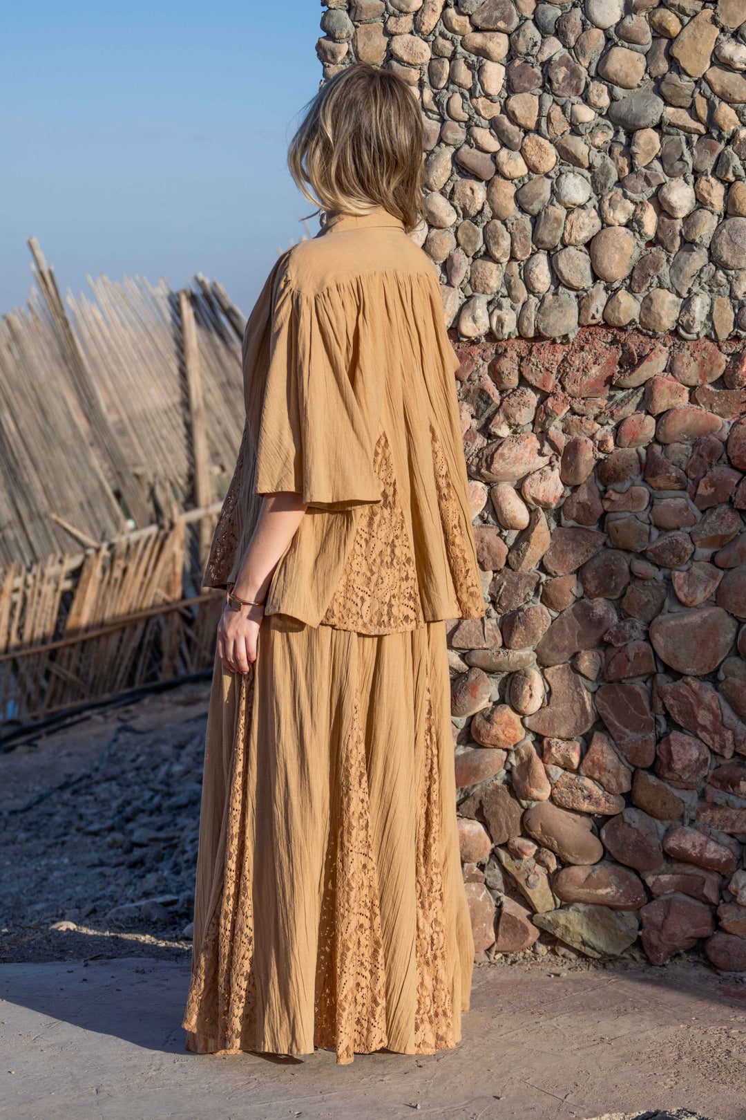 Blouse Ample Détails Dentelle Nana - Taille unique 36-48