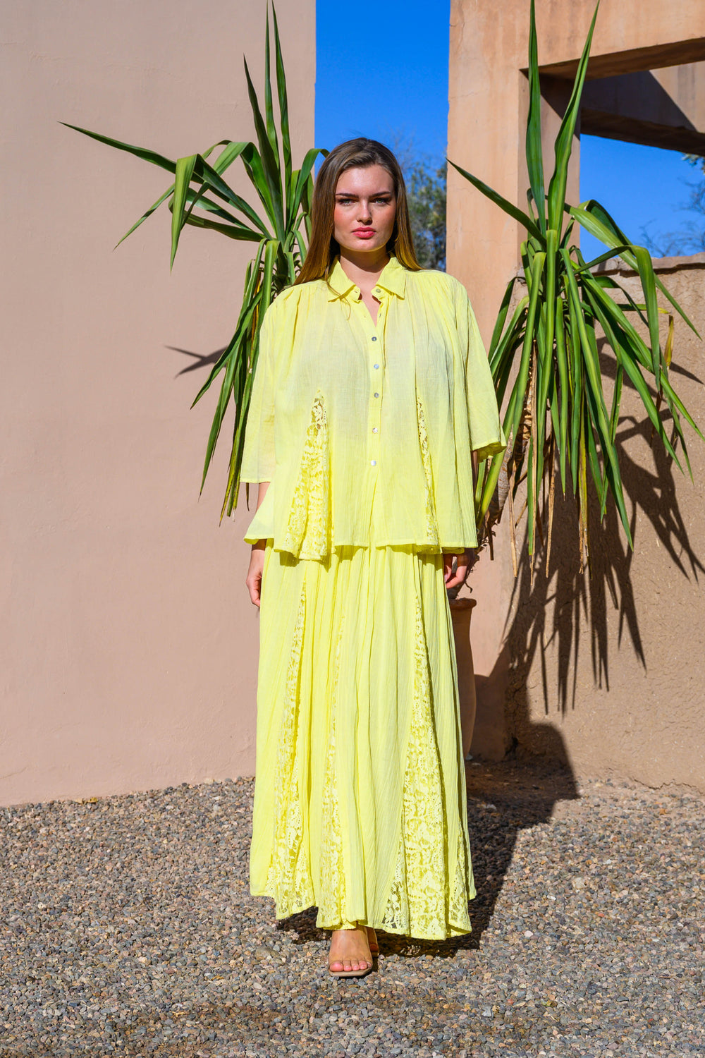 Blouse Ample Détails Dentelle Nana - Taille unique 36-48