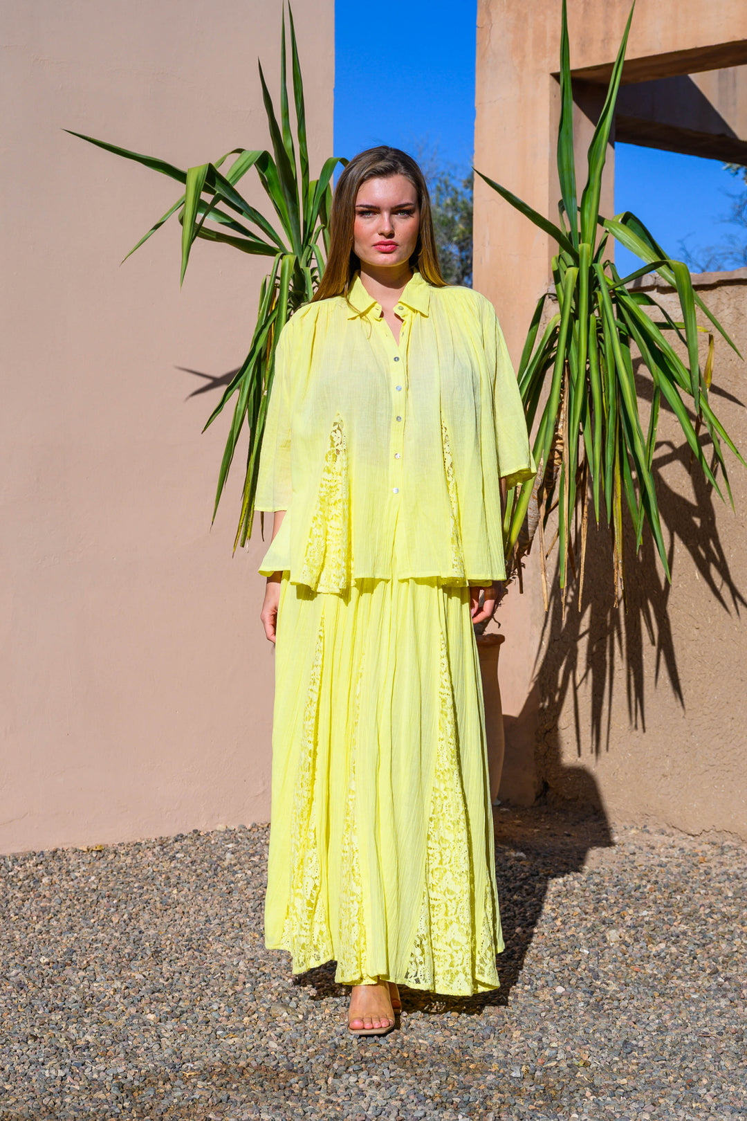 Blouse Ample Détails Dentelle Nana - Taille unique 36-48