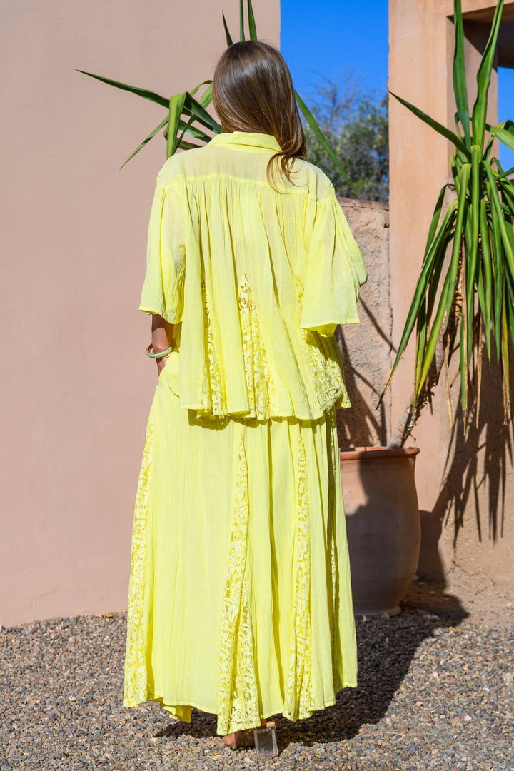 Blouse Ample Détails Dentelle Nana - Taille unique 36-48