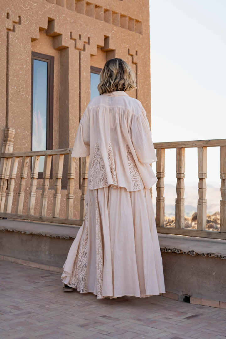 Blouse Ample Détails Dentelle Nana - Taille unique 36-48