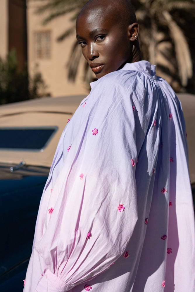 Blouse bohème brodée Romina - Taille unique: 36 au 42