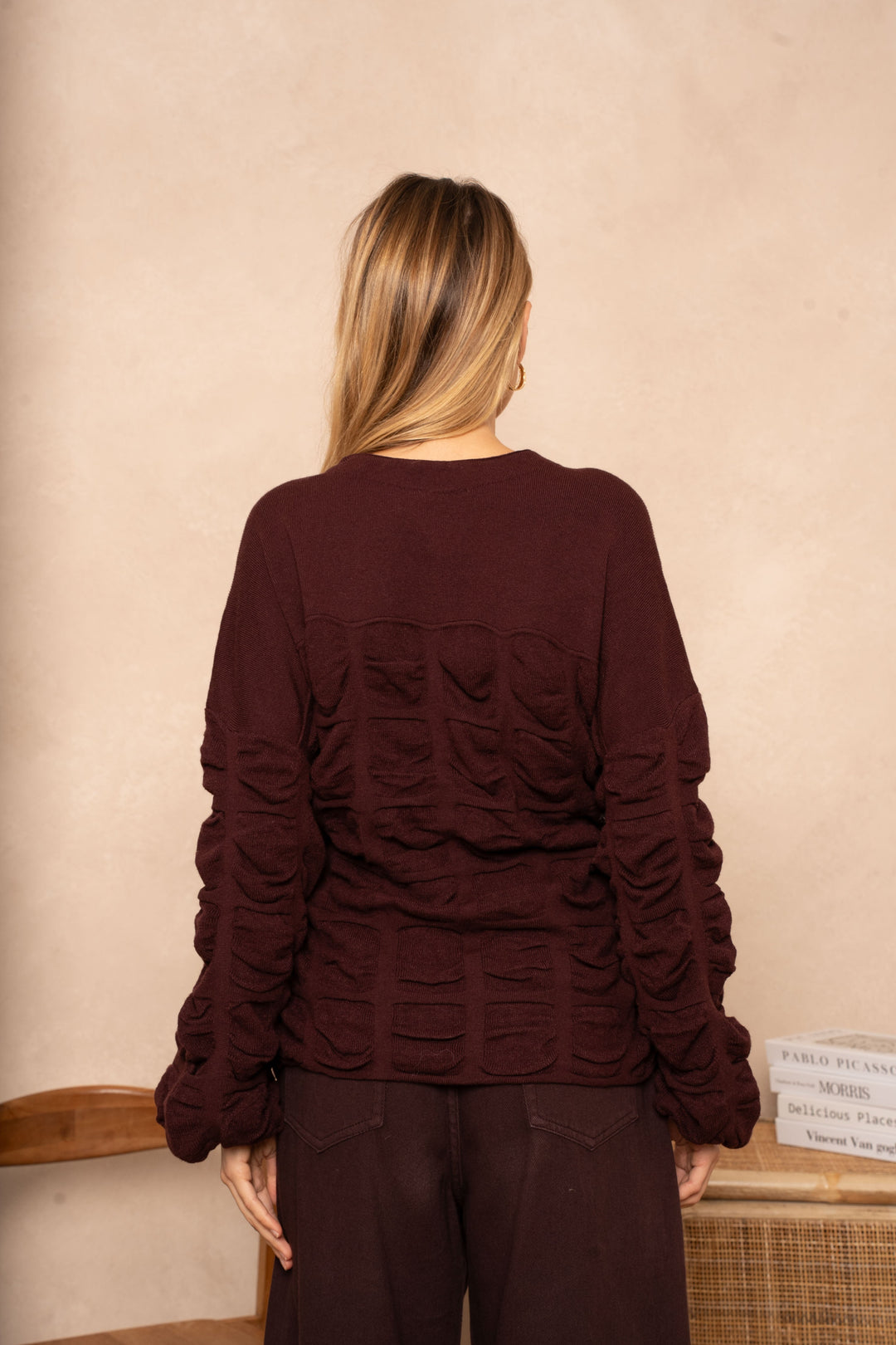 Blouse cache-cœur effet plissé Minas - Taille unique