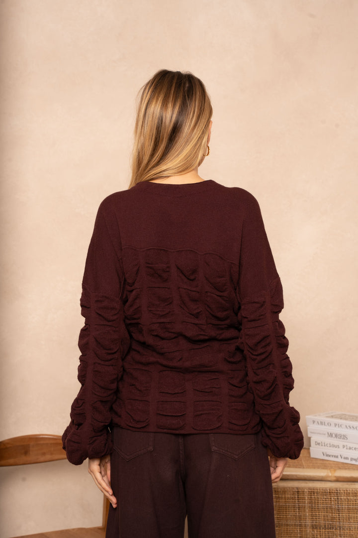 Blouse cache-cœur effet plissé Minas - Taille unique