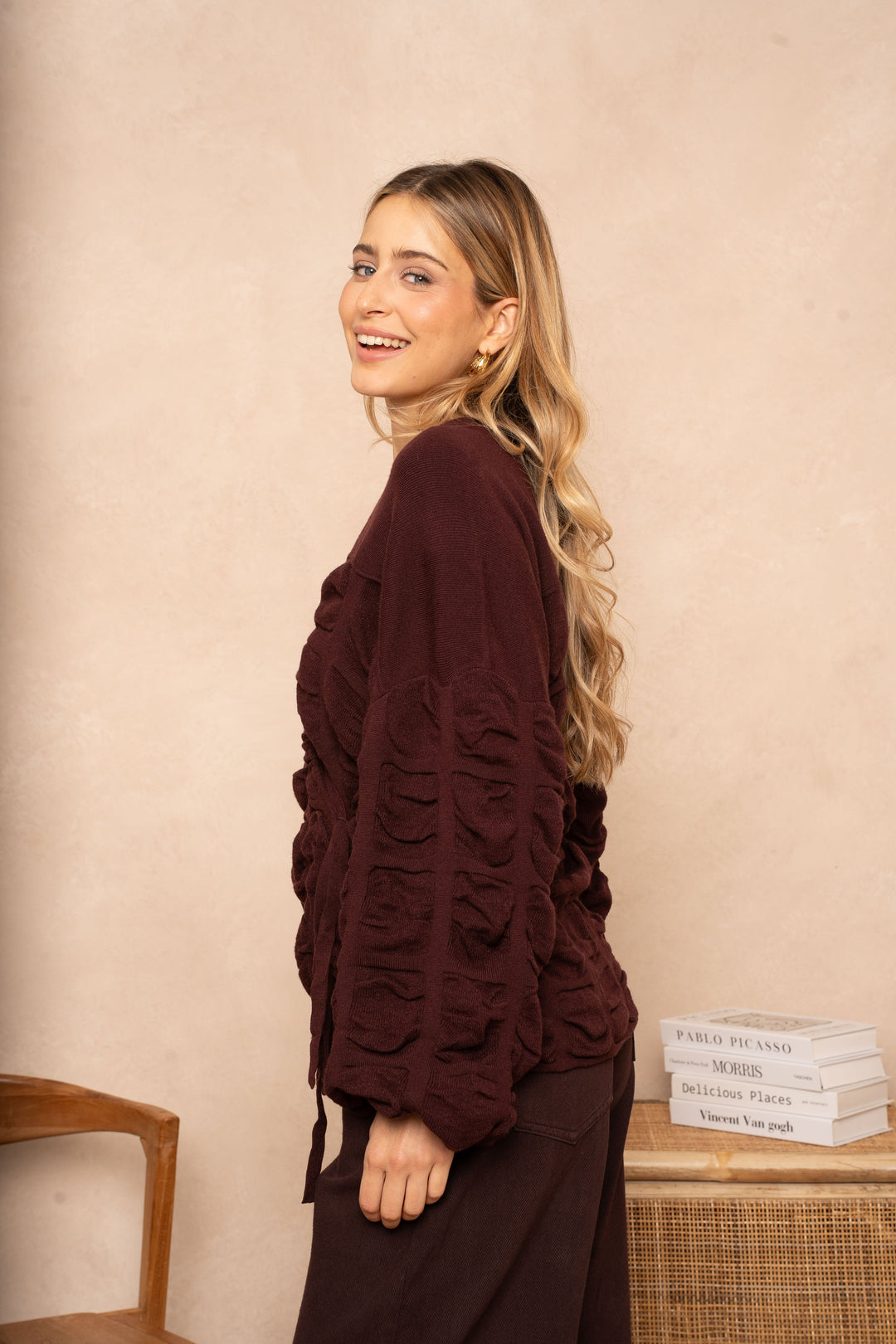 Blouse cache-cœur effet plissé Minas - Taille unique