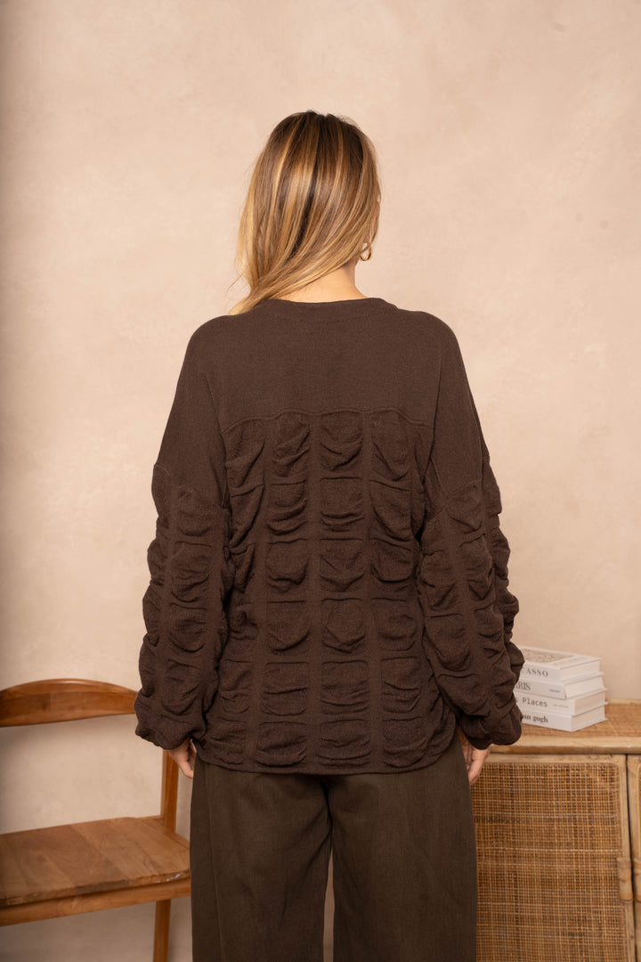 Blouse cache-cœur effet plissé Minas - Taille unique