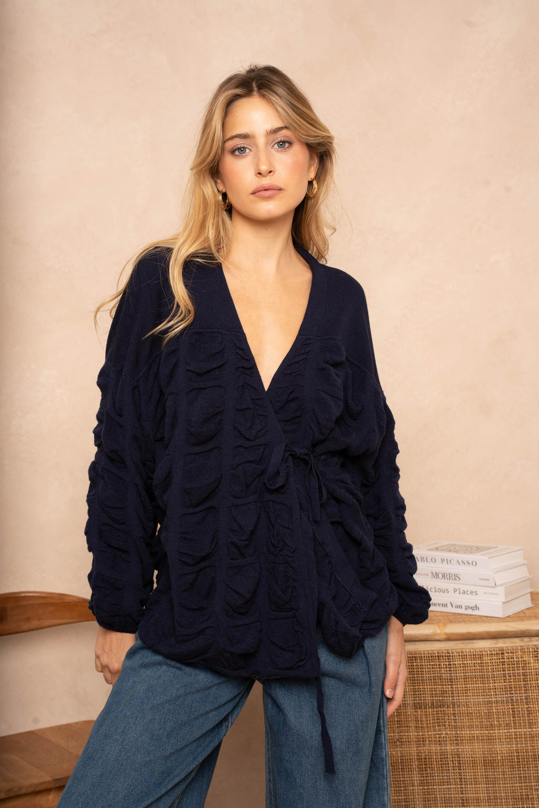 Blouse cache-cœur effet plissé Minas - Taille unique