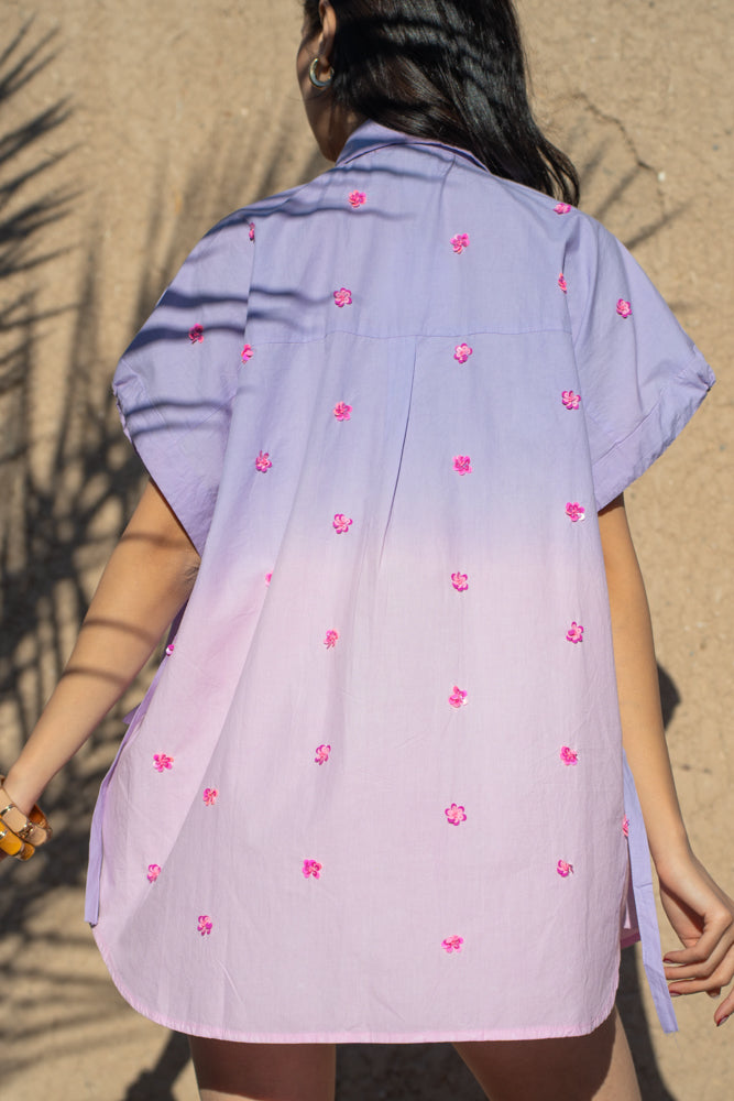 Blouse chemise détails floraux Raphaela - Taille unique: 36