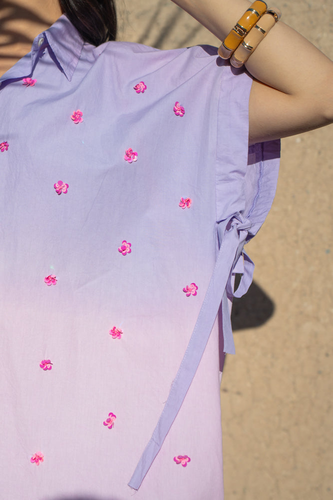 Blouse chemise détails floraux Raphaela - Taille unique: 36