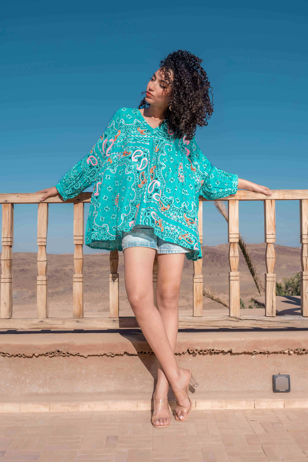 Blouse Fluide à Motifs Bruce - Taille unique 36-42