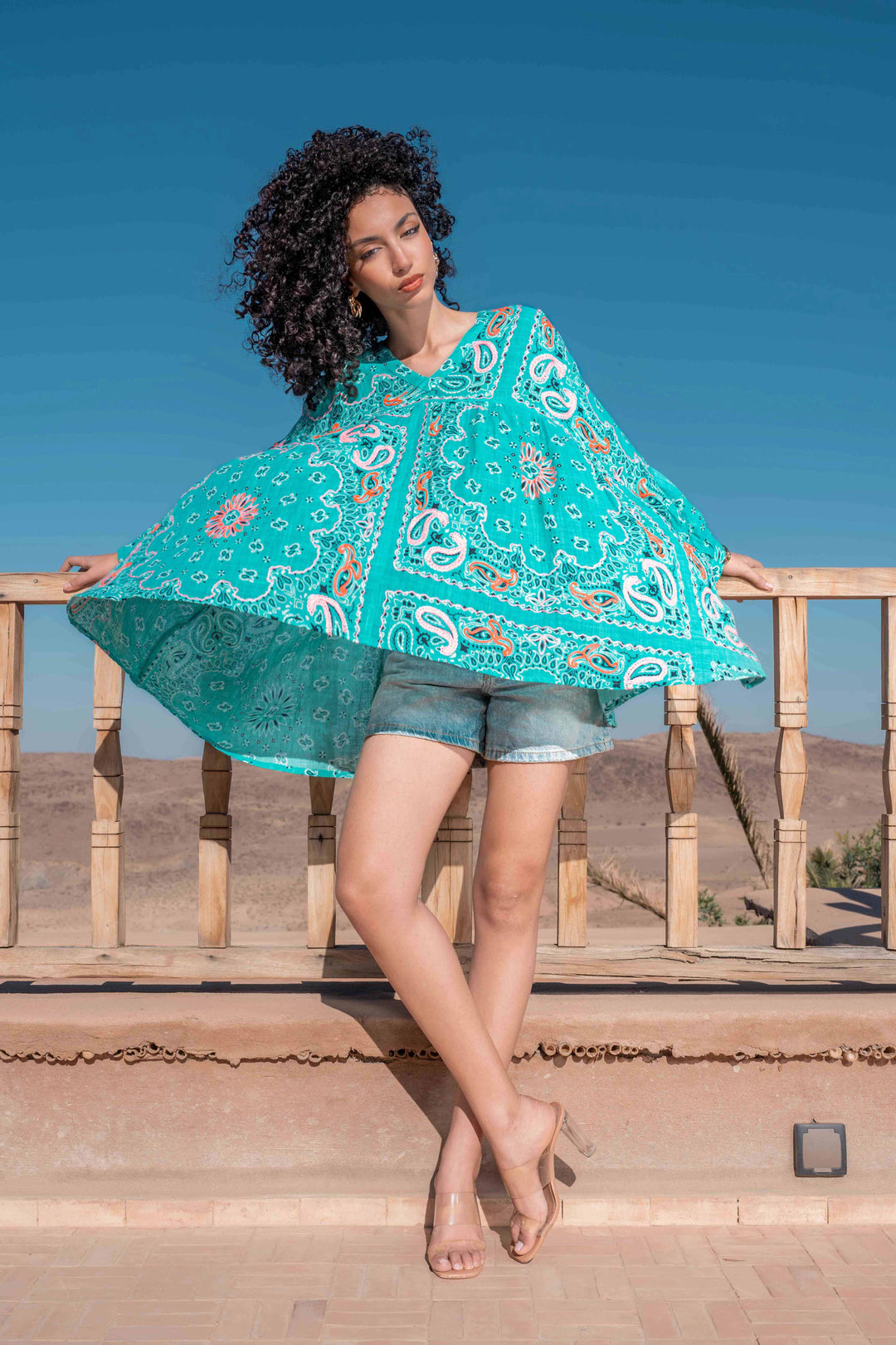 Blouse Fluide à Motifs Bruce - Taille unique 36-42