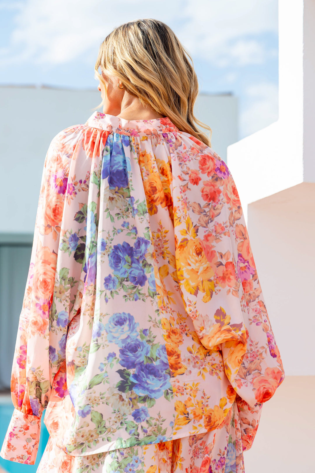 Blouse Fluide à Motifs Sarti - Taille unique / 285 - ecru