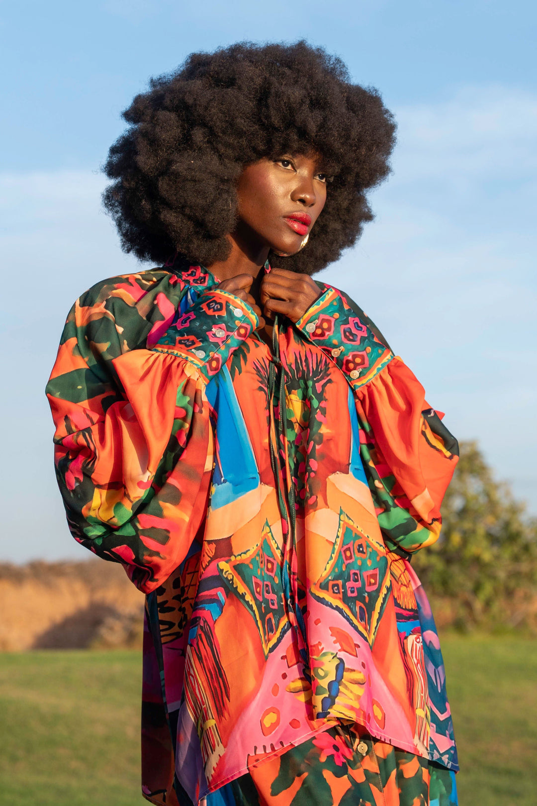 Blouse Fluide à Motifs Sarti - Taille unique 38-46 / 264