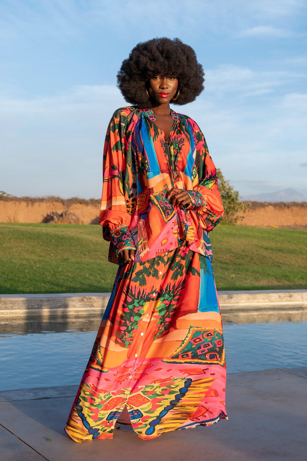 Blouse Fluide à Motifs Sarti - Taille unique 38-46 / 264