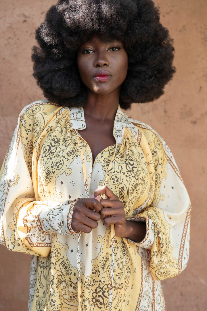 Blouse Fluide à Motifs Sarti - Taille unique 38-46 / 273