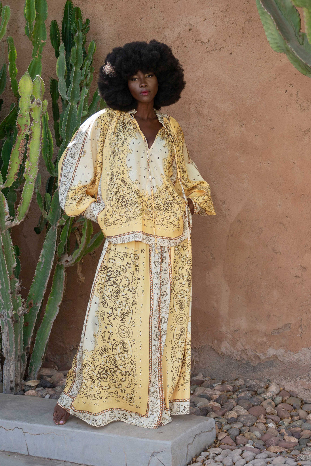 Blouse Fluide à Motifs Sarti - Taille unique 38-46 / 273