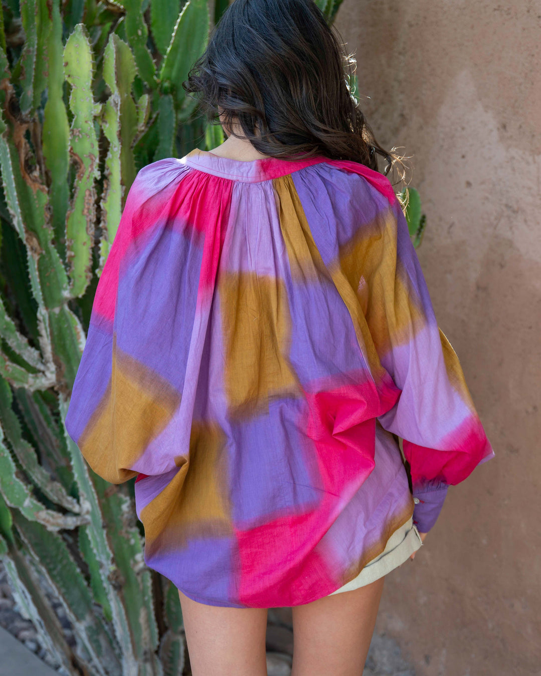 Blouse Fluide Col V Kity - Taille unique: 36 au 42 / Violet