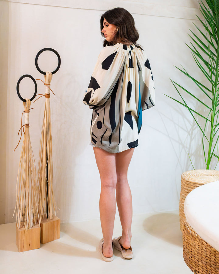 Blouse Fluide Oversize Lirys - Taille unique: 36 au 42 / 03