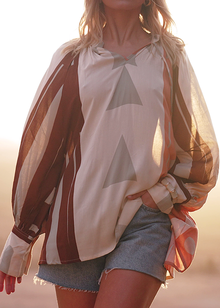 Blouse Fluide Oversize Lirys - Taille unique: 36 au 42 / 04