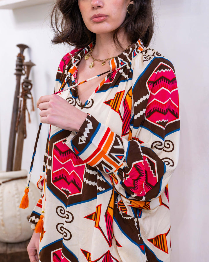 Blouse Fluide Oversize Lirys - Taille unique: 36 au 42 / 06