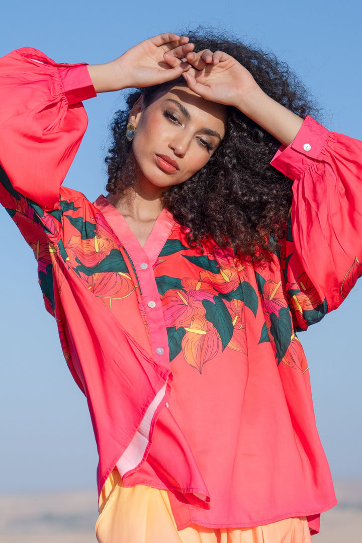Blouse Imprimé Floral Col V Sorner - Taille unique / 288