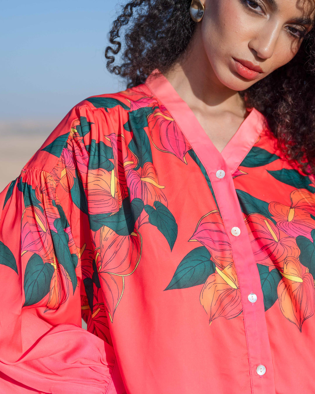 Blouse Imprimé Floral Col V Sorner - Taille unique / 288