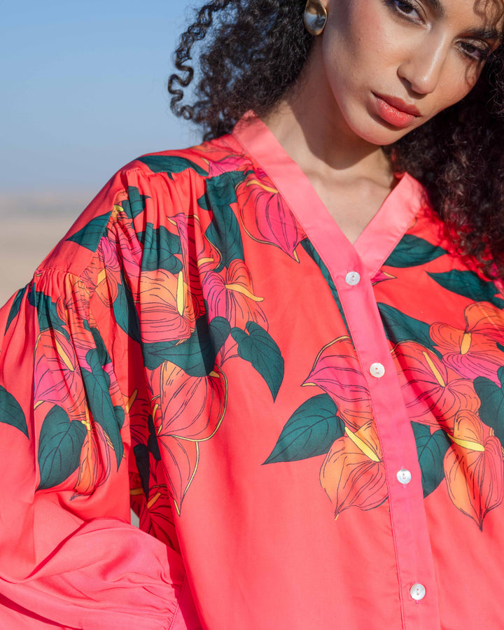 Blouse Imprimé Floral Col V Sorner - Taille unique / 288