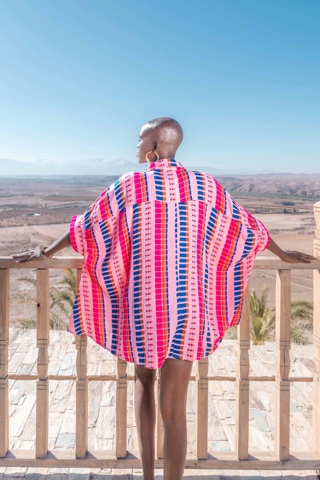 Blouse Rayée Oversize Siena - Taille unique / Rose - Tops