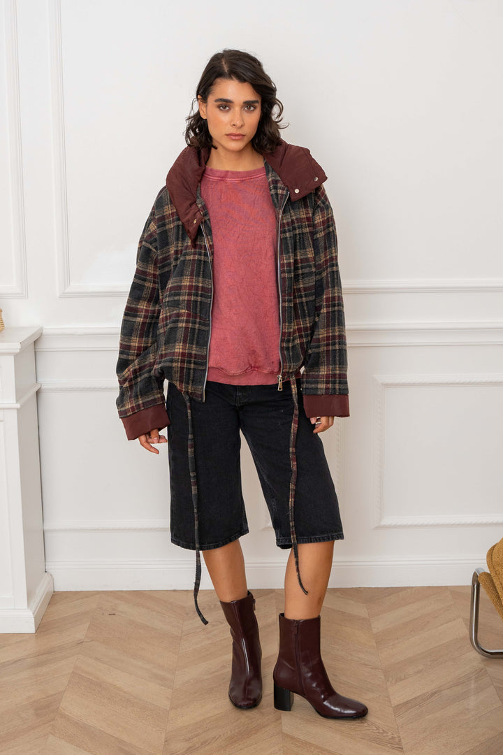 Blouson à carreaux Romy 2688-003 - Manteaux et vestes