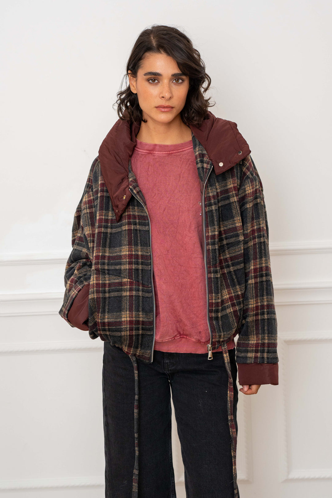 Blouson à carreaux Romy 2688-003 - Manteaux et vestes
