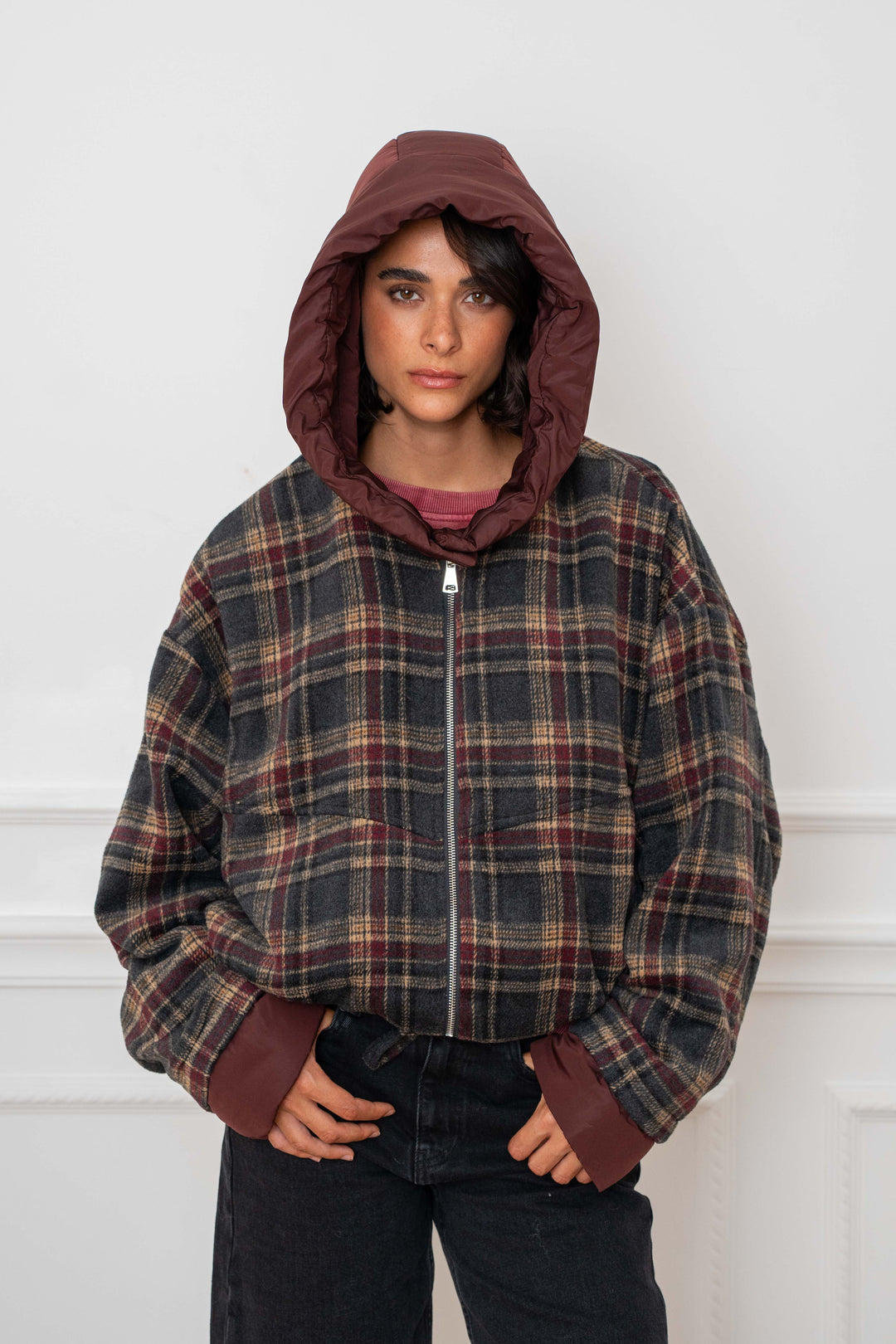 Blouson à carreaux Romy 2688-003 - Manteaux et vestes