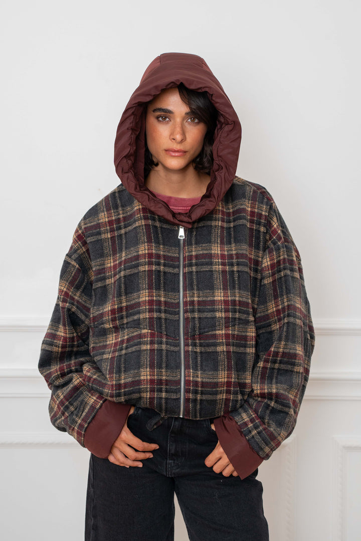 Blouson à carreaux Romy 2688-003 - Manteaux et vestes