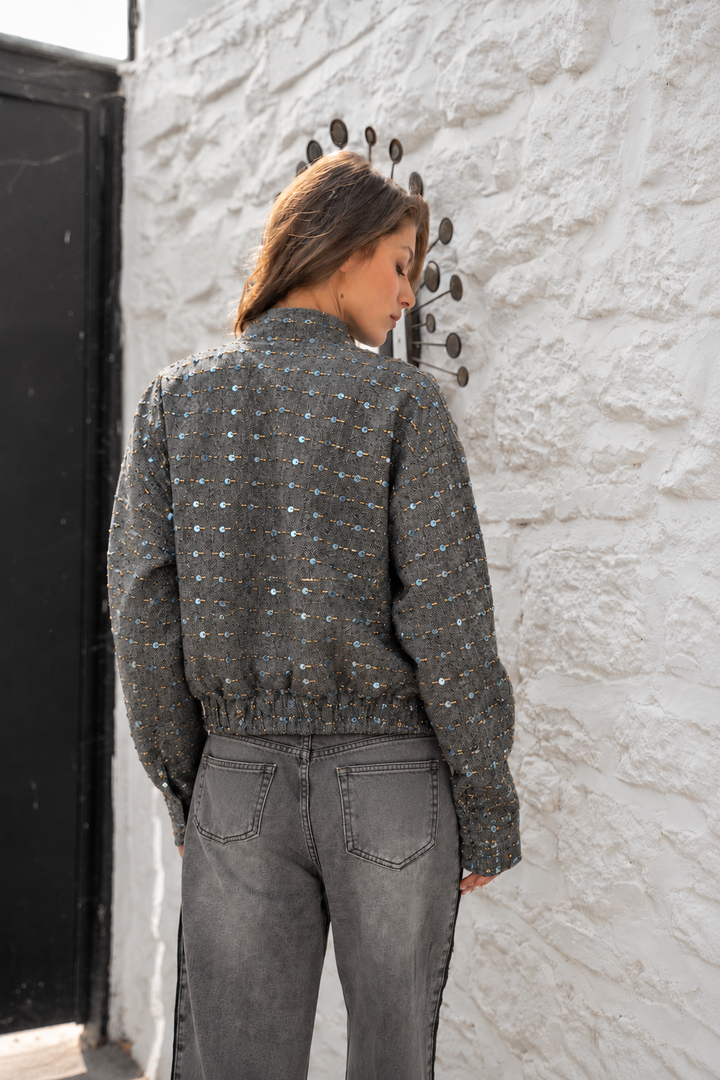 Blouson à sequins Angie 2688-020 - Taille 1: 36-40 / Noir