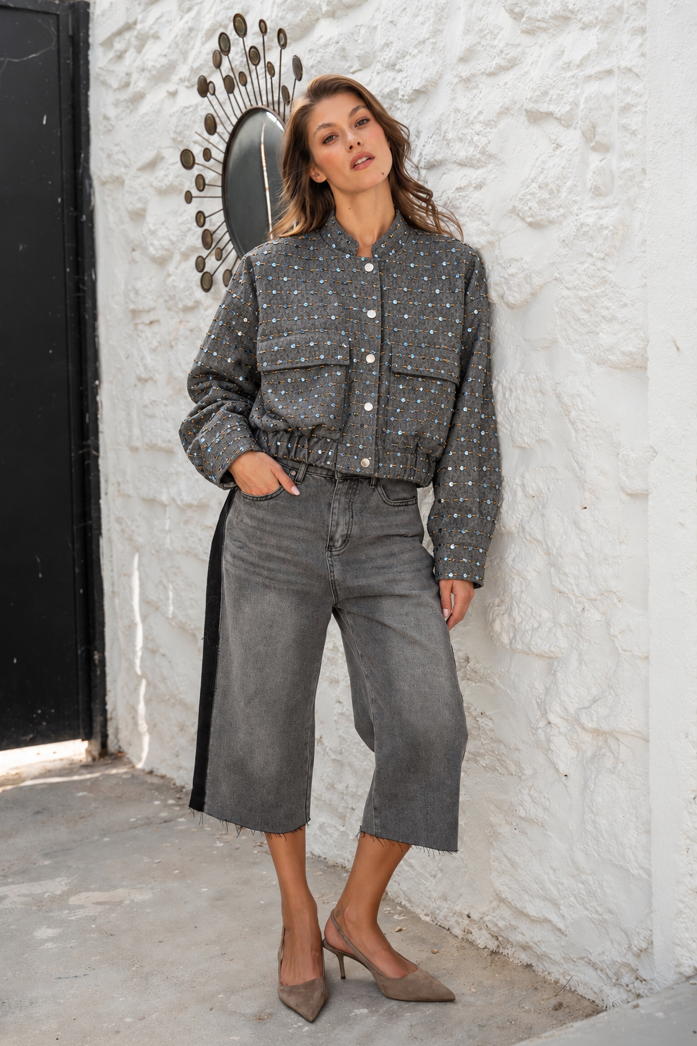 Blouson à sequins Angie 2688-020 - Taille 1: 36-40 / Noir