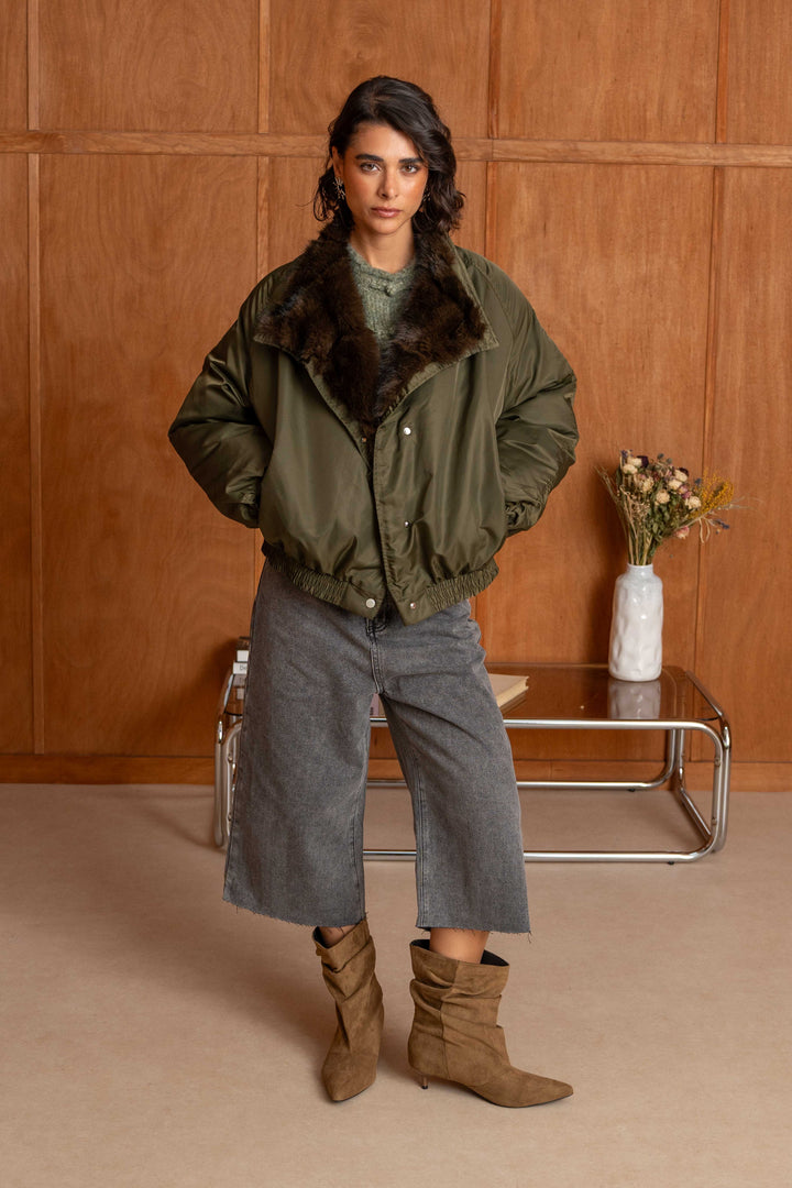 Bomber doublé fourrure Bianca 2688-007 - Manteaux et vestes