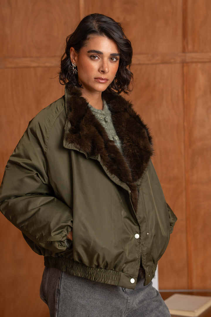 Bomber doublé fourrure Bianca 2688-007 - Manteaux et vestes