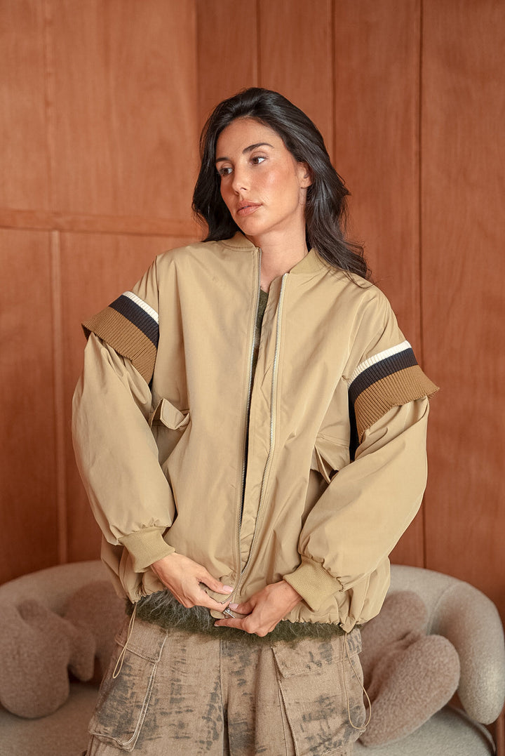 CK Jacket Lou - Taupe / Taille unique: 36 au 42 - Bombers
